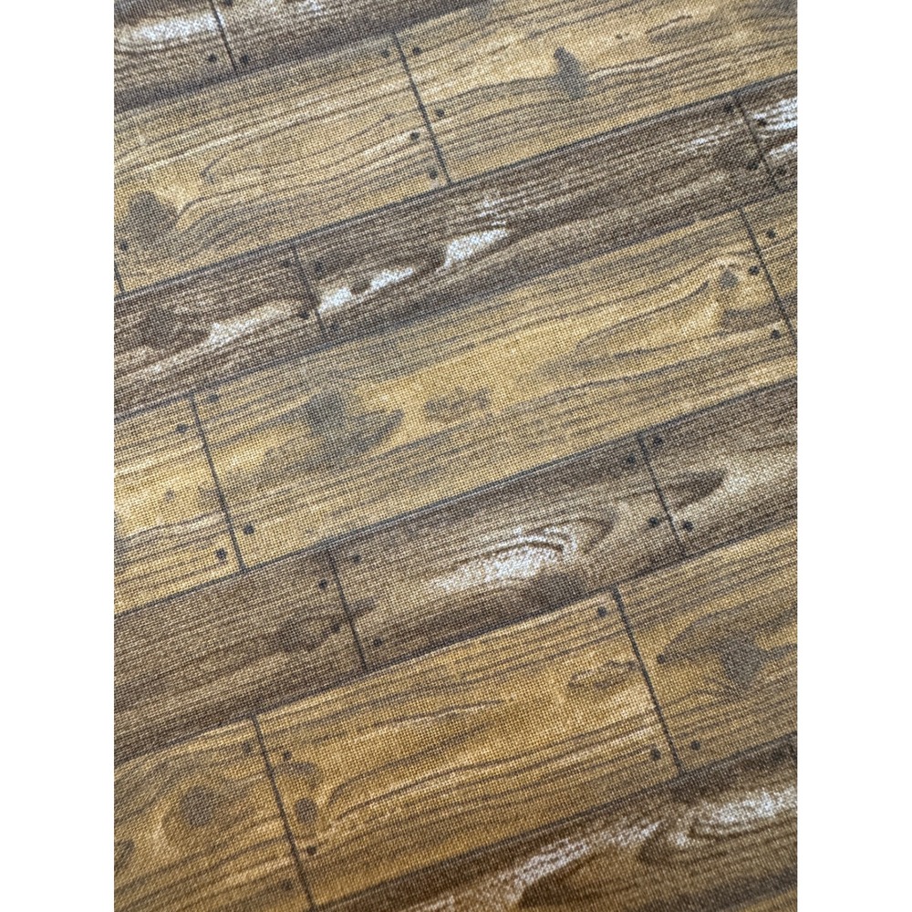 Marcus Brothers Textiles Wood Plank Fabric 2 Yards 44" Brown Rustic Faux Bois